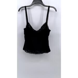BRANDY MELVILLE Women's Black Lace-Trim Camisole Top SZ OS